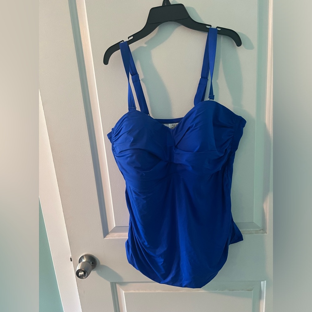 Blue Tankini High Waisted Size 20W